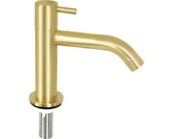 Fonteinkraan Staafgreep Gebogen Uitloop Mat Goud
