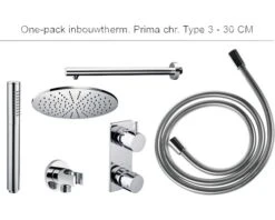 Complete Inbouw Doucheset One-pack Prima Ø30 Cm Chroom - Model 3