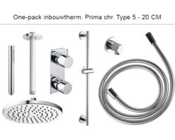 Complete Inbouw Doucheset One-pack Prima Ø20 Cm Chroom - Model 5
