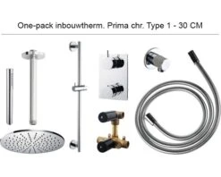 Complete Inbouw Doucheset One-pack Prima Ø30 Cm Chroom - Model 1