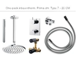 Complete Inbouw Doucheset One-pack Prima Ø20 Cm Chroom - Model 7