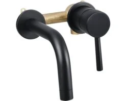 Complete Inbouw Wastafelkraan 20 Cm Zwart