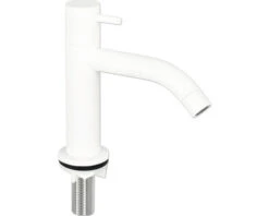 Fonteinkraan Staafgreep Gebogen Uitloop Mat Wit