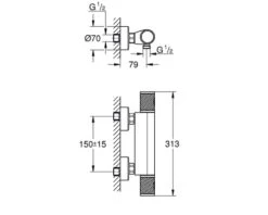 GROHE Douche Thermostaatkraan Met CoolTouch 15 Cm H.o.h. Grohtherm 1000 Performance 34776000 Chroom -Hornbach shop DV 8 10344948 02 4c NL 20230123124654