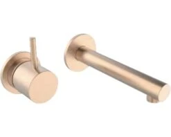 Complete Inbouw Wastafelkraan Chic Geborsteld Koper