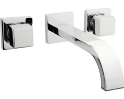 Afbouwdeel Wastafelkraan 2-knops Prima Square Excl. Inbouwdeel Chroom