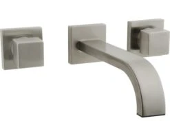 Afbouwdeel Wastafelkraan 2-knops Prima Square Excl. Inbouwdeel Geborsteld Staal