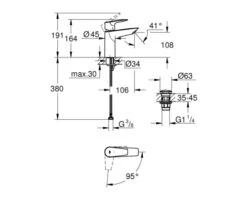 GROHE Quickfix Wastafelkraan Start Edge 2020 23909001 Chroom -Hornbach shop DV 8 10469317 01 4c DE 20210702051753