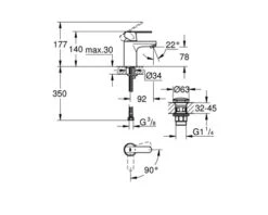 GROHE Quickfix Wastafelkraan Get M-size 23586000 Chroom -Hornbach shop DV 8 10533619 03 4c NL 20230123124754