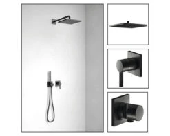 KEUCO Complete Inbouw Doucheset IXMO Sets Black Selection 59603370002 Zwart