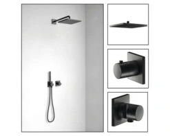 KEUCO Complete Inbouw Doucheset IXMO Sets Black Selection 59602370002 Zwart