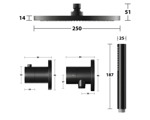 KEUCO Complete Inbouw Doucheset IXMO Sets Black Selection 59602370001 Zwart 9 KEUCO Complete Inbouw Doucheset IXMO Sets Black Selection 59602370001 Zwart - Afbeelding 7
