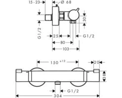 HANSGROHE Douche Thermostaatkraan Ecostat Comfort 13113000 Chroom -Hornbach shop DV 8 5529945 03 4c NL 20190625101657