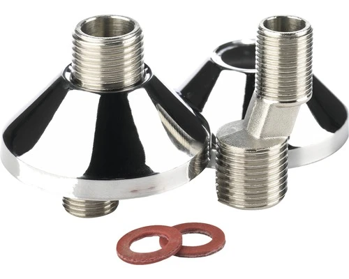 S-Koppelingen 1/2" BU X 1/2" BU Met Rozetten 2 Stuks 3 S-Koppelingen 1/2" BU X 1/2" BU Met Rozetten 2 Stuks