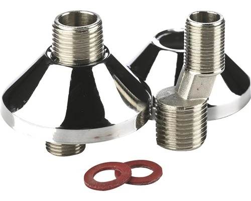 S-Koppelingen 1/2" BU X 3/4" BU Met Sprong En Rozetten 2 Stuks 4 S-Koppelingen 1/2" BU X 3/4" BU Met Sprong En Rozetten 2 Stuks - Afbeelding 2