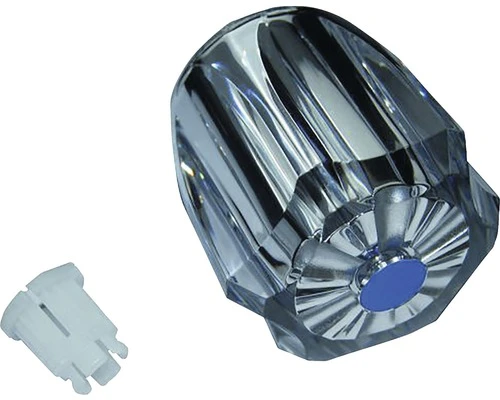 Kraanknop Acrylgreep Koud Blauw 3 Kraanknop Acrylgreep Koud Blauw