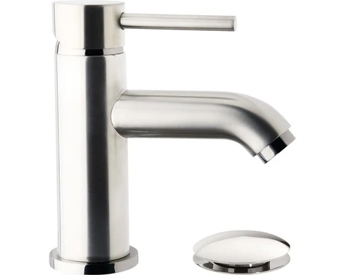 Wastafelkraan Coda Met Waste RVS 3 Wastafelkraan Coda Met Waste RVS