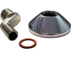 S-Koppeling 3/8"x3/4" Met Rozet Chroom