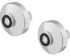 S-aanluiting + Rozet Rond Verchroomd 2 St.