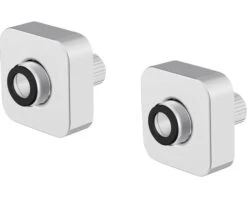 S-aansluiting + Rozet Hoekig 1/2"x3/4" Verchroomd 2 St.